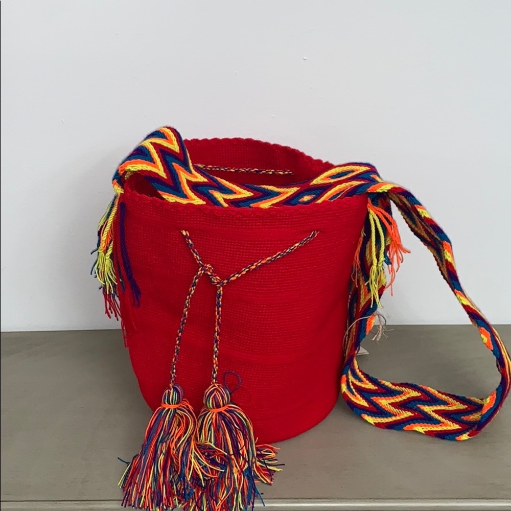 Wayuu Tribe crossbody bag red